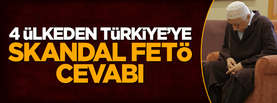 4 ülkeden Türkiye'ye skandal FETÖ cevabı