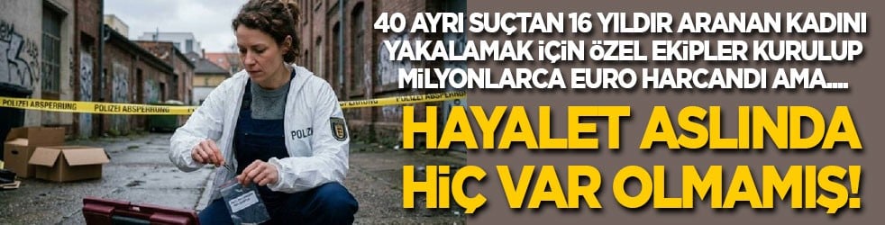 40 ayrı suçtan 16 yıldır aranan kadını yakalamak için özel ekipler kurulup milyonlarca Euro harcandı ama... Hayalet aslında yokmuş!