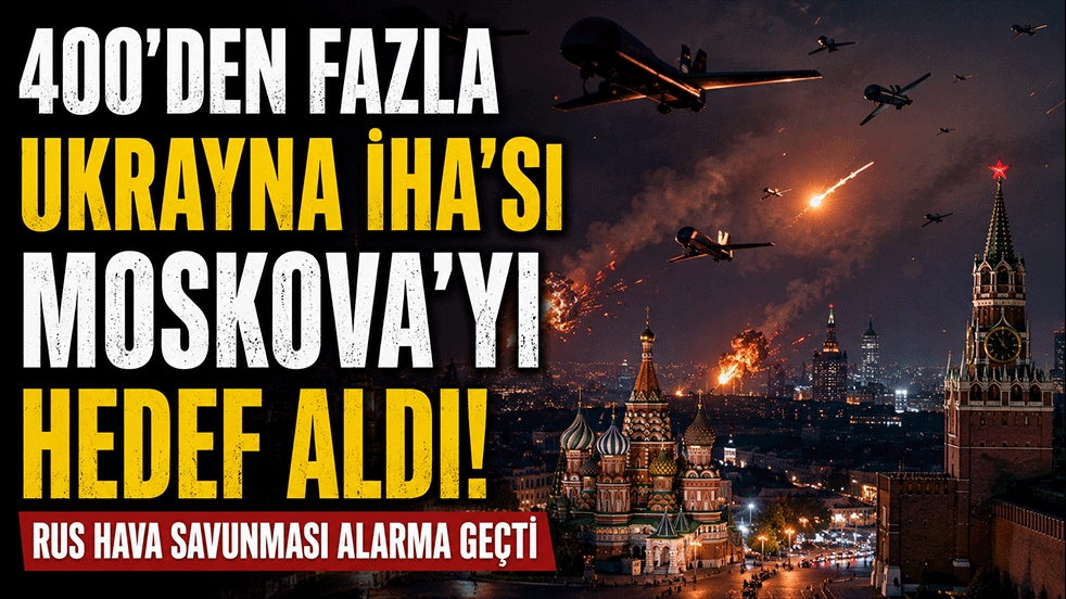 400'den fazla Ukrayna İHA’sı Moskova'yı hedef aldı! Rus hava savunması alarma geçti