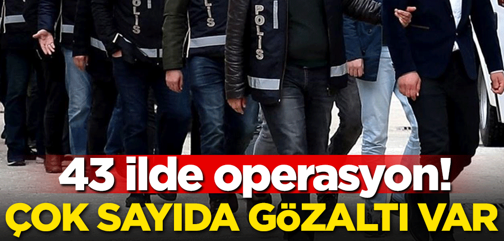 43 ilde operasyon! Çok sayıda gözaltı var
