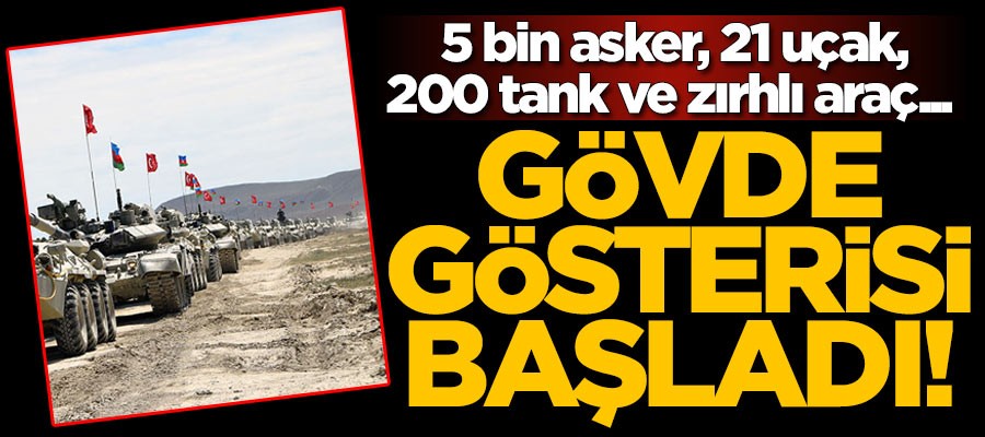 5 bin asker, 21 uçak, 200 tank ve zırhlı araç... Gövde gösterisi resmen başladı!