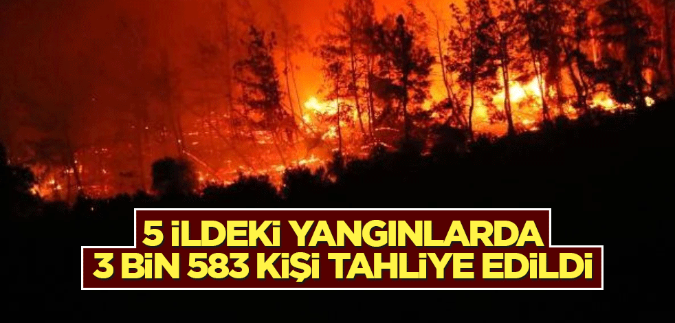 5 ildeki yangınlarda 3 bin 583 kişi tahliye edildi