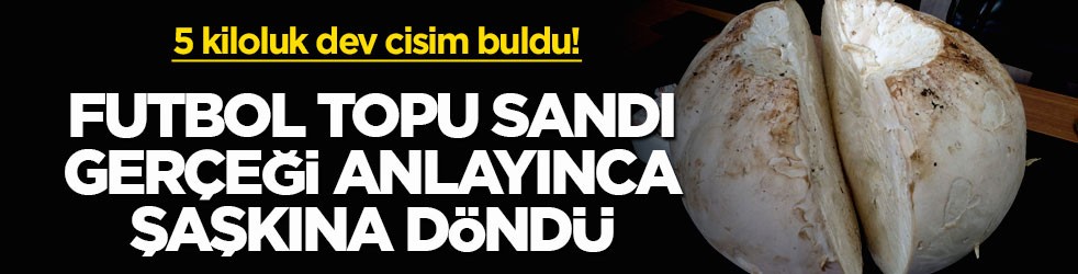 5 kiloluk dev cisim buldu! Futbol topu sandı, gerçeği anlayınca şaşkına döndü