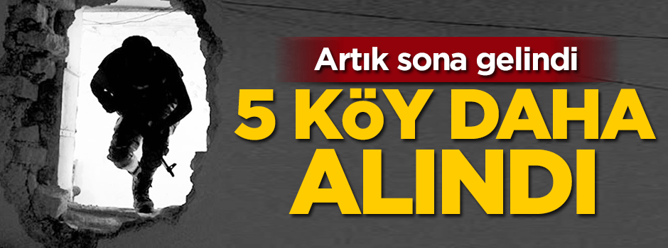 5 köy teröristlerden temizlendi
