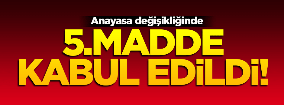 5. madde kabul edildi!
