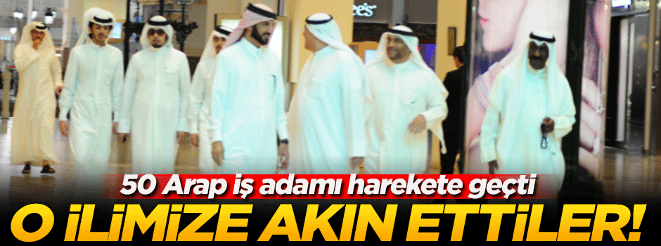 50 Arap iş adamı o ilimize çıkarma yaptı!
