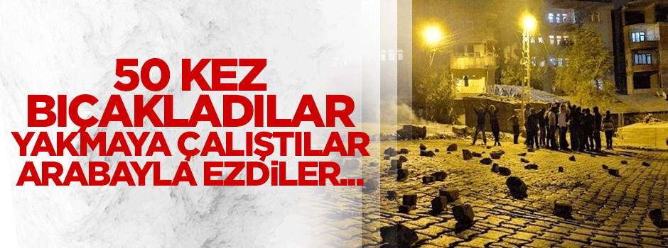 50 kez bıçakladılar, yakmaya çalıştılar, arabayla ezdiler...