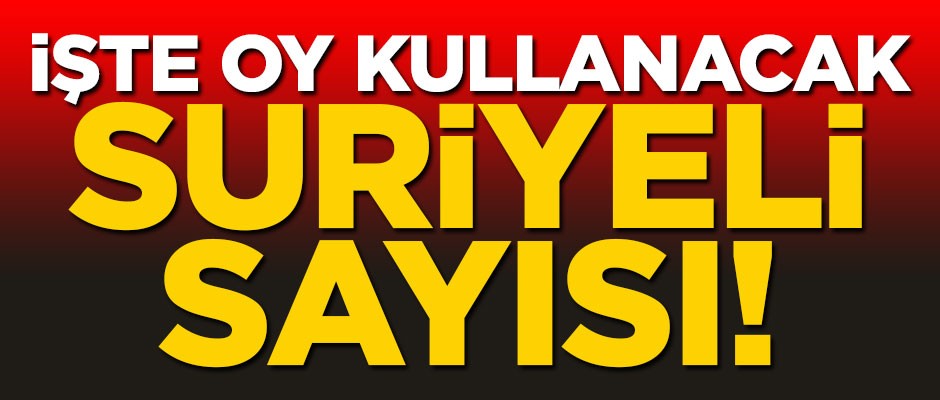 53 bin Suriyeli oy kullanacak