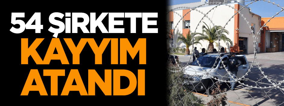 54 şirkete kayyım atandı