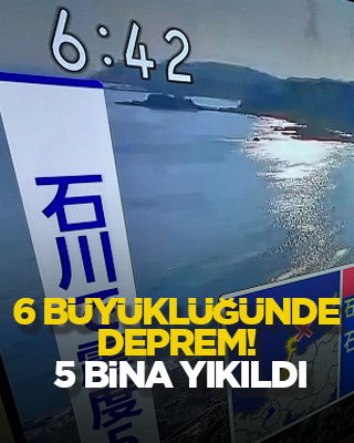 6 büyüklüğünde deprem! 5 bina yıkıldı
