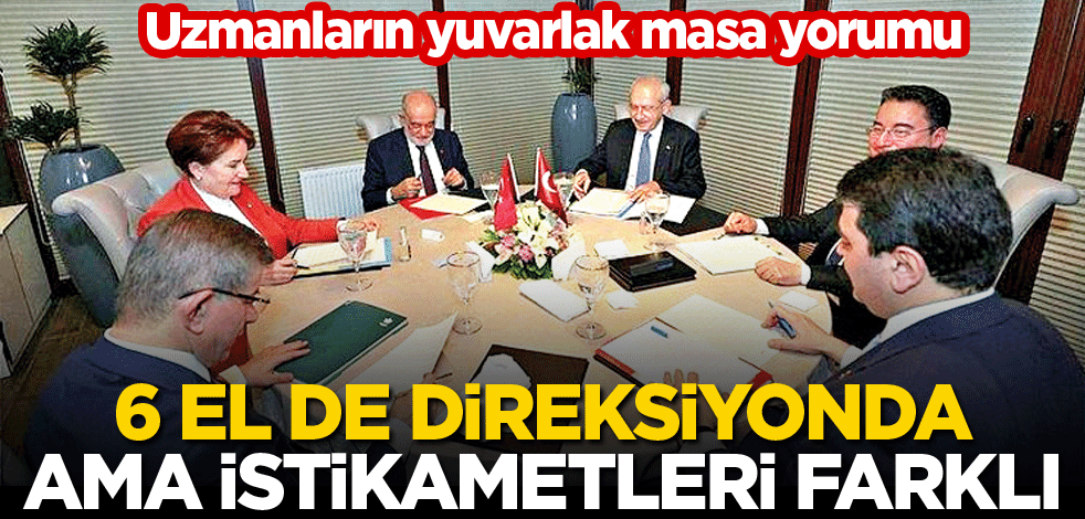 6 el de direksiyonda ama istikametleri farklı