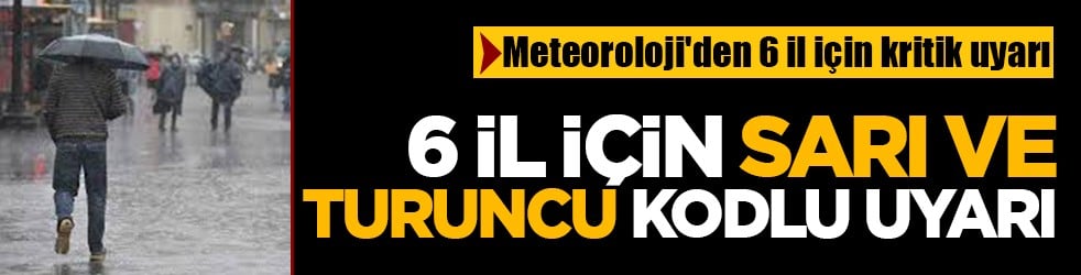 6 İl İçin Kuvvetli Yağış Uyarısı: Sıcaklıklar düşüyor