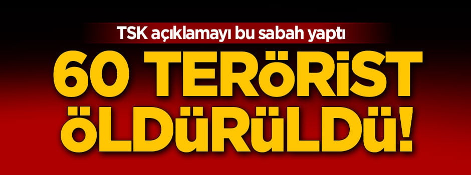 60 terörist öldürüldü