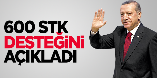 600 STK'dan Erdoğan'a destek