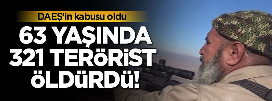 63 yaşında 321 terörist öldürdü
