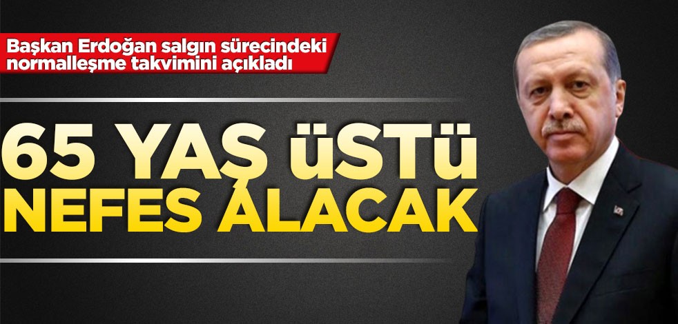65 yaş üstü nefes alacak! Başkan Erdoğan salgın sürecindeki normalleşme takvimini açıkladı
