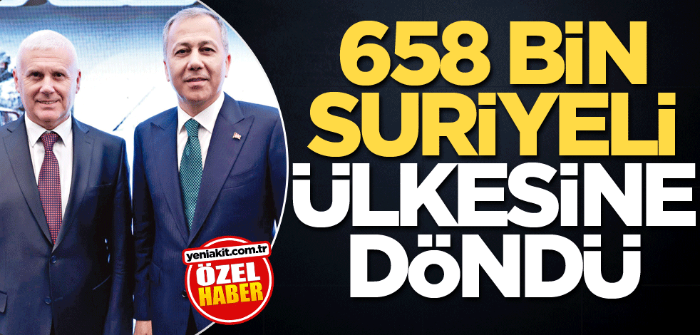 658 bin Suriyeli ülkesine döndü