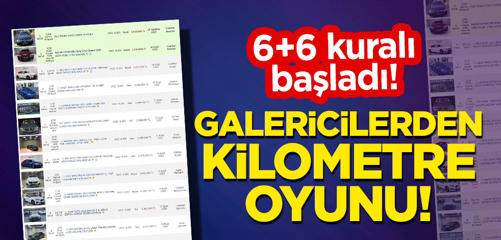 6+6 kuralı başladı! Galericilerden kilometre oyunu!