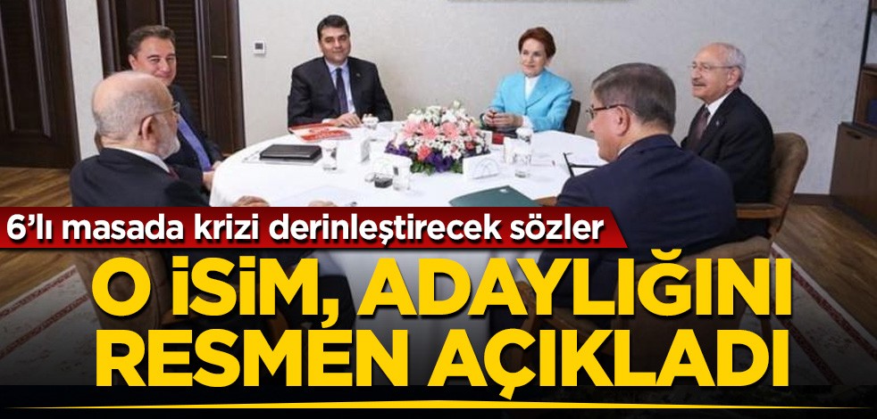 6'lı masada krizi derinleştirecek sözler! Canlı yayında adaylığını resmen açıkladı