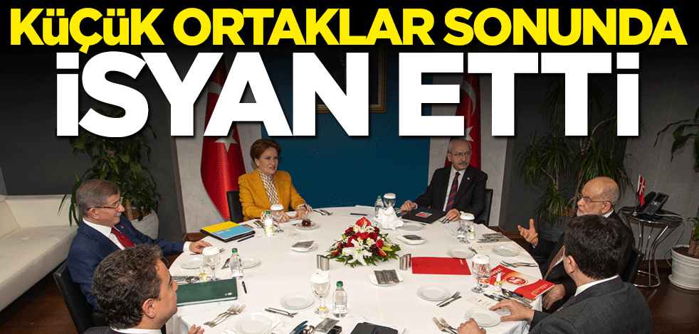 6'lı Masa'nın küçük ortakları sonunda isyan etti