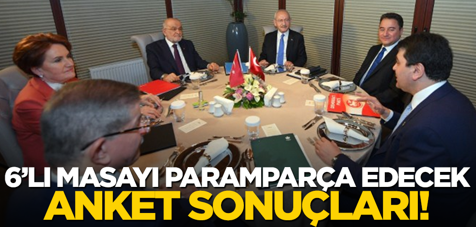 6'lı masayı paramparça edecek anket sonucu!