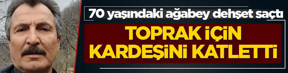 70 yaşındaki ağabey dehşet saçtı! Toprak için kardeşini katletti