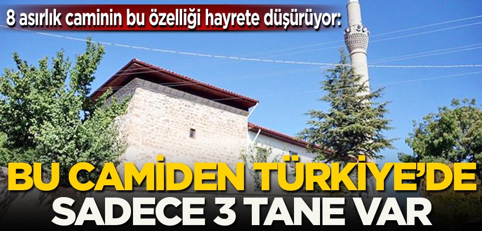 8 asırlık caminin bu özelliği hayrete düşürüyor: Bu camiden Türkiye’de sadece 3 tane var