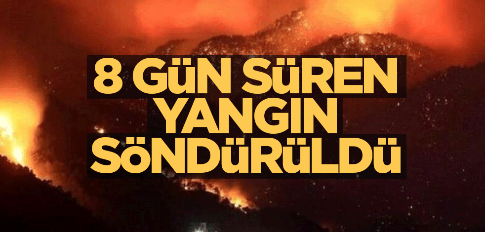 8 gün süren yangın son buldu