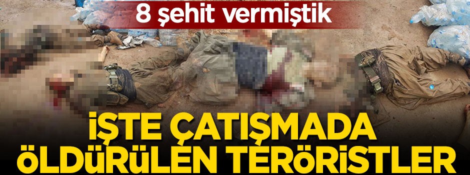 8 şehit vermiştik, işte çatışmada öldürülen teröristler
