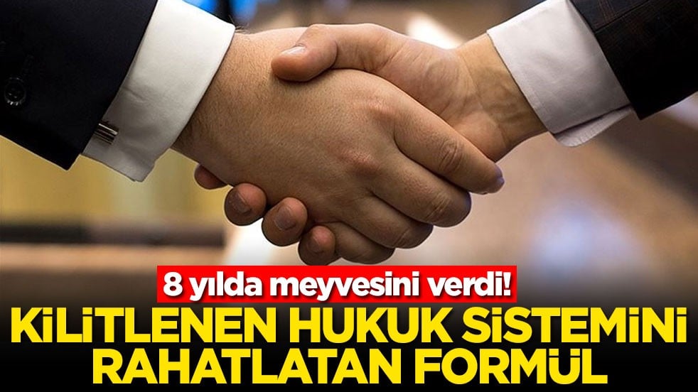 8 yılda meyvesini verdi! Kilitlenen hukuk sistemini rahatlatan formül