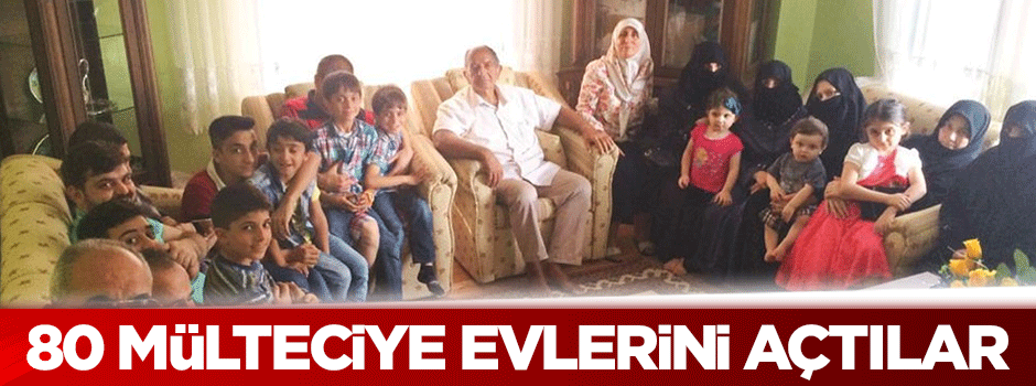 80 mülteciye evlerini açtılar