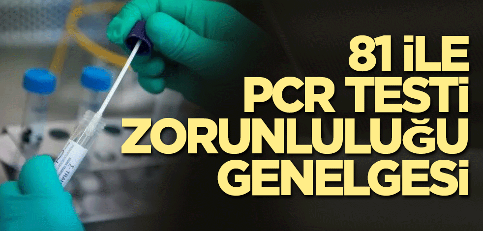 81 ile PCR testi zorunluluğu genelgesi