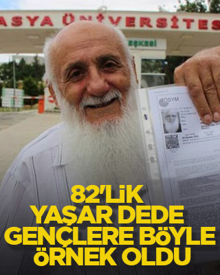 82'lik Yaşar dede gençlere böyle örnek oldu