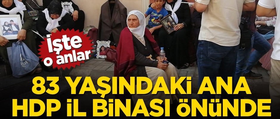 83 yaşındaki ana HDP il binası önünde
