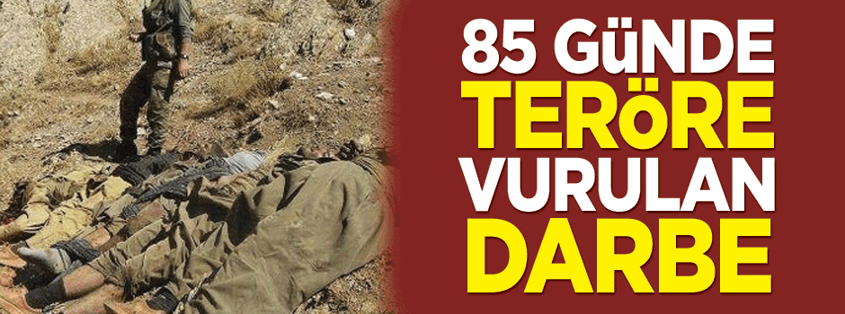 85 günde öldürülen terörist sayısı!
