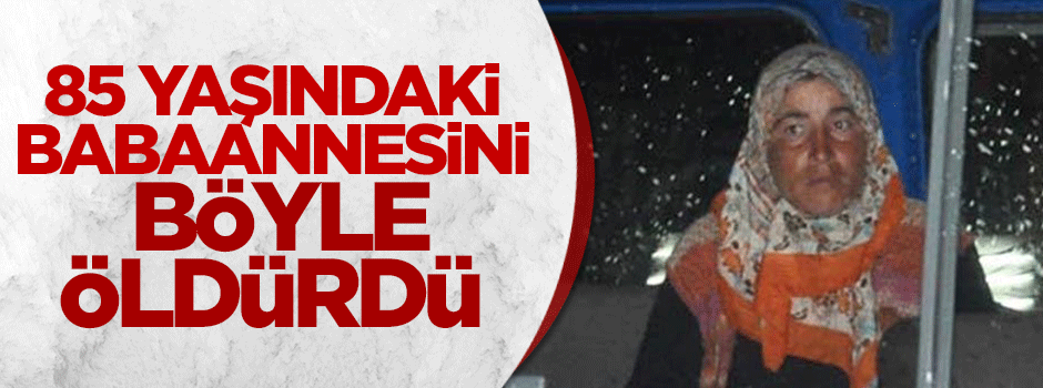 85 yaşındaki babaannesini baltayla öldürdü