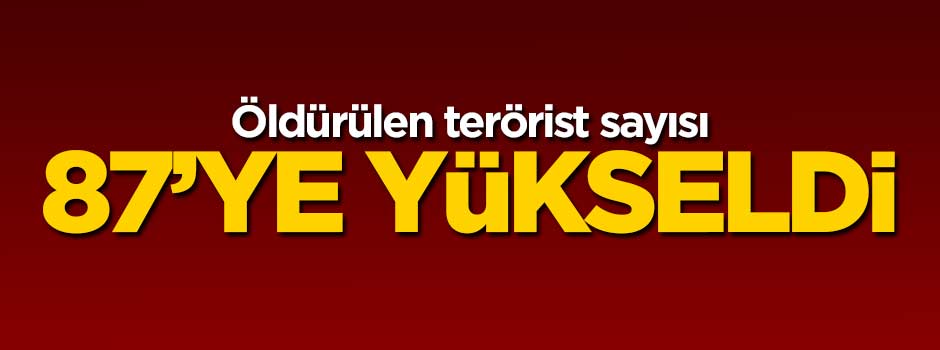 87 terörist öldürüldü