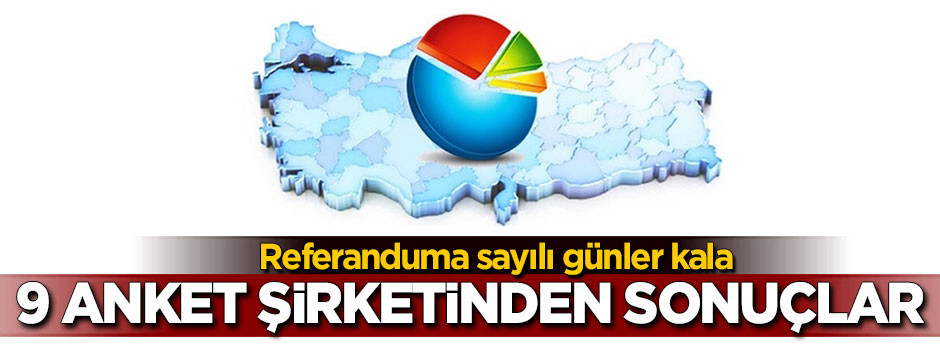 9 anket şirketinden son referandum sonuçları!