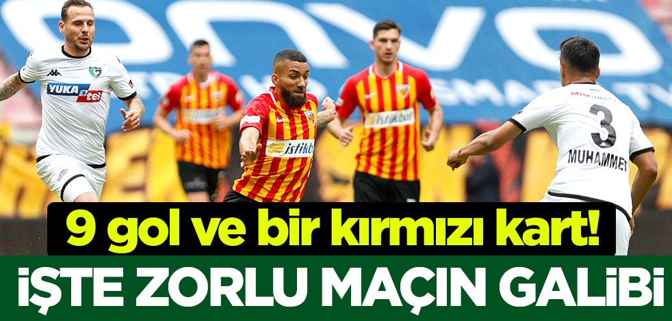 9 gol ve bir kırmızı kart! İşte Kayserispor - Denizlispor maçının galibi