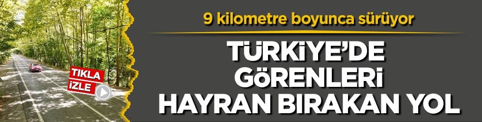 9 kilometre boyunca sürüyor! Türkiye’de görenleri hayran bırakan yol