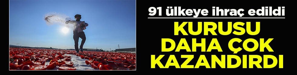 91 ülkeye ihraç edildi Kurusu daha çok kazandırdı