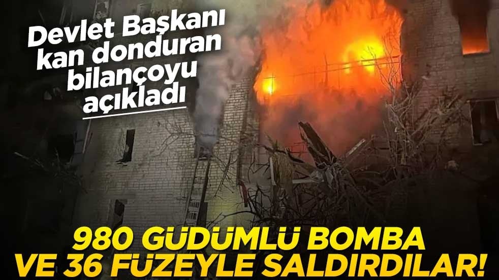 980 güdümlü bomba ve 36 füzeyle saldırdılar! Devlet Başkanı kan donduran bilançoyu açıkladı