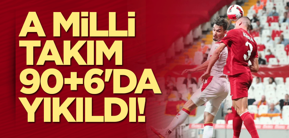 A Milli Takım 2-0'lık üstünlüğü koruyamadı