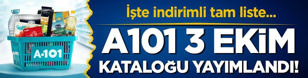 A101 3 Ekim kataloğu yayımlandı! İşte indirim listesi...