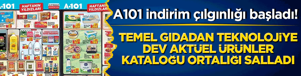 A101 indirim çılgınlığı başladı! Temel gıdadan teknolojiye dev aktüel ürünler kataloğu ortalığı salladı!