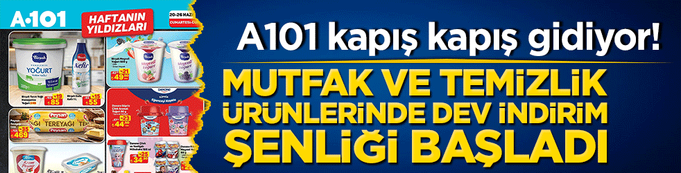 A101 kapış kapış gidiyor! Mutfak ve temizlik ürünlerinde dev indirim şenliği başladı!