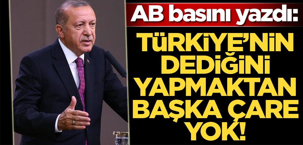 AB basını yazdı: Türkiye'nin dediğini yapmaktan başka çare yok