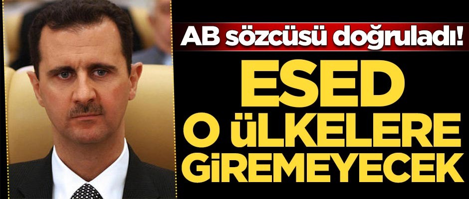 AB sözcüsü doğruladı! Esed o ülkelere giremeyecek