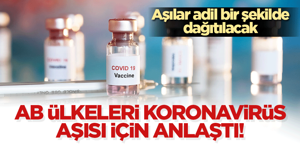 AB ülkeleri koronavirüs aşısı için anlaştı! Adil dağıtacaklar