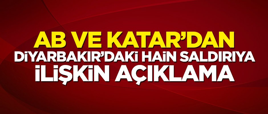 AB ve Katar'dan Diyarbakır açıklaması